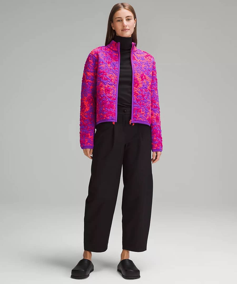 Insulated Jacquard Full-Zip Jacket