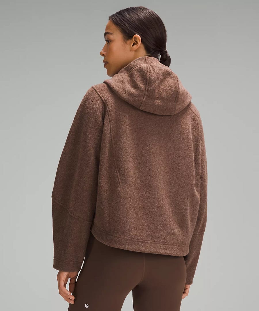 Looped Terry Fleece Half-Zip Hoodie 3