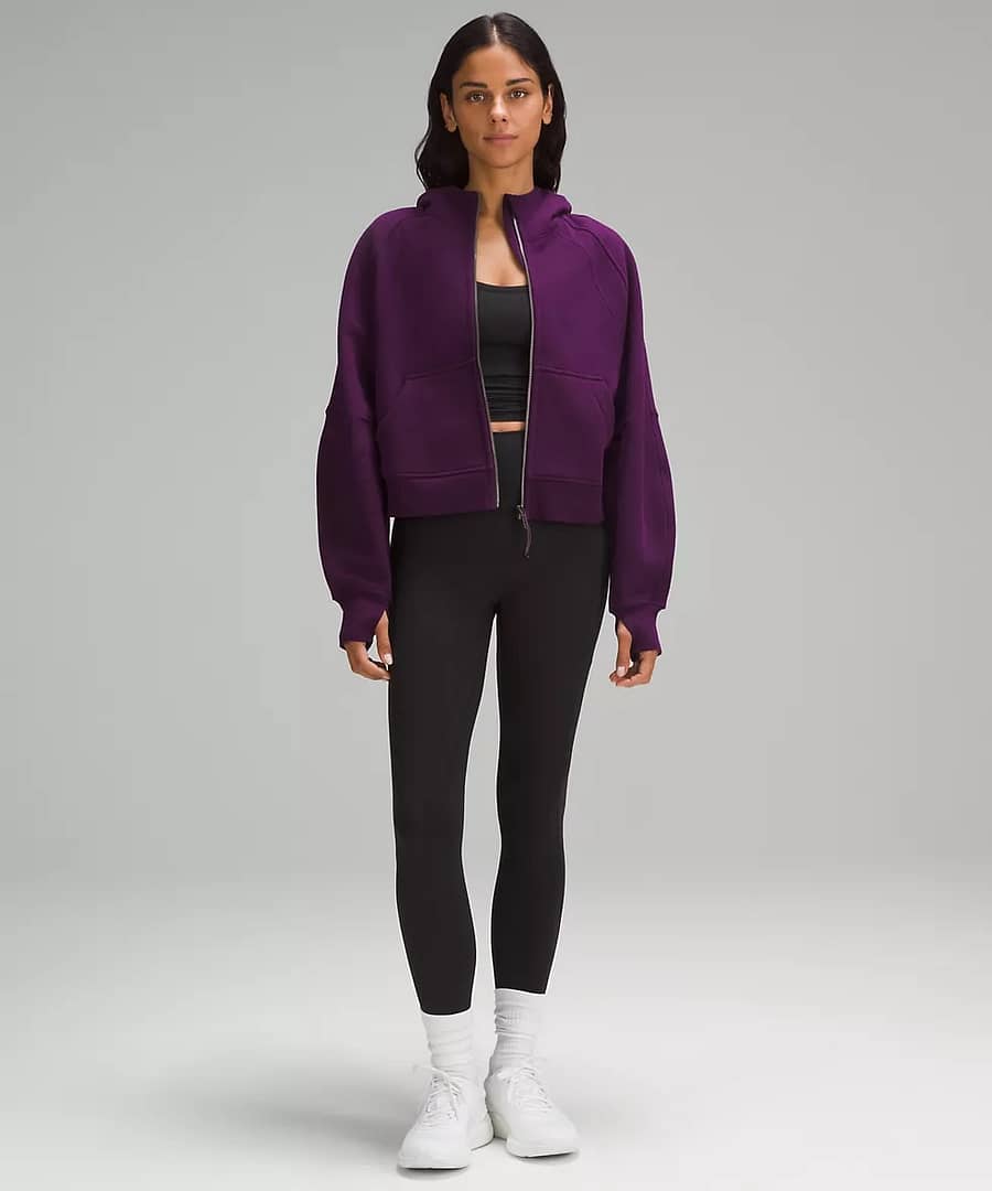 Scuba Oversized Full-Zip Hoodie dramatic magenta