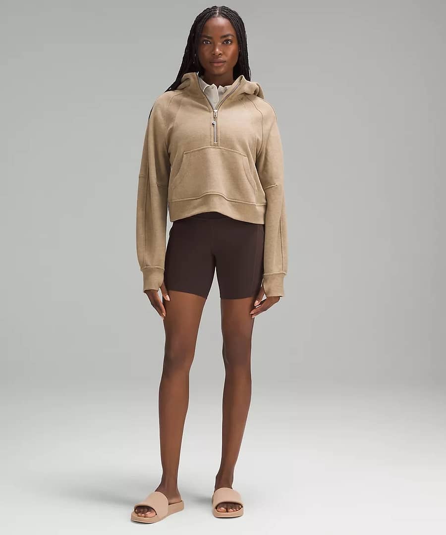 Scuba Oversized Half-Zip Hoodie heathered allspice