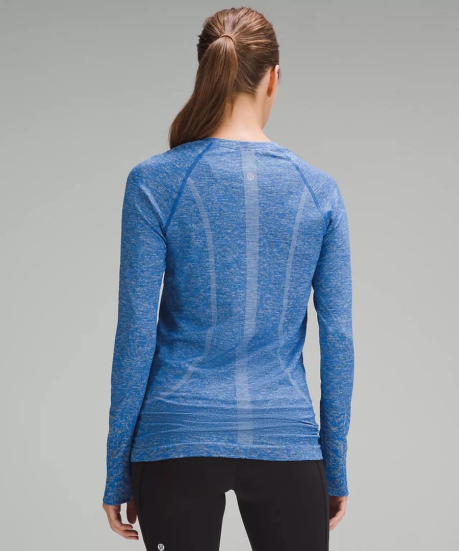 Swiftly Tech Long-Sleeve Shirt 2.0 contour form pipe dream blue 3