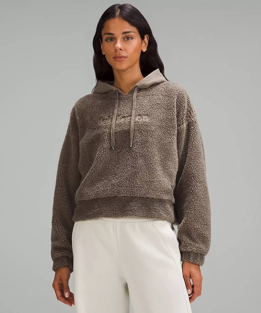Textured Fleece Embroidered Logo Hoodie