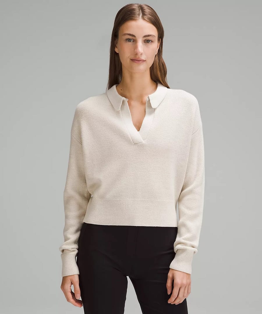 Collared Merino Wool-Blend Sweater 3