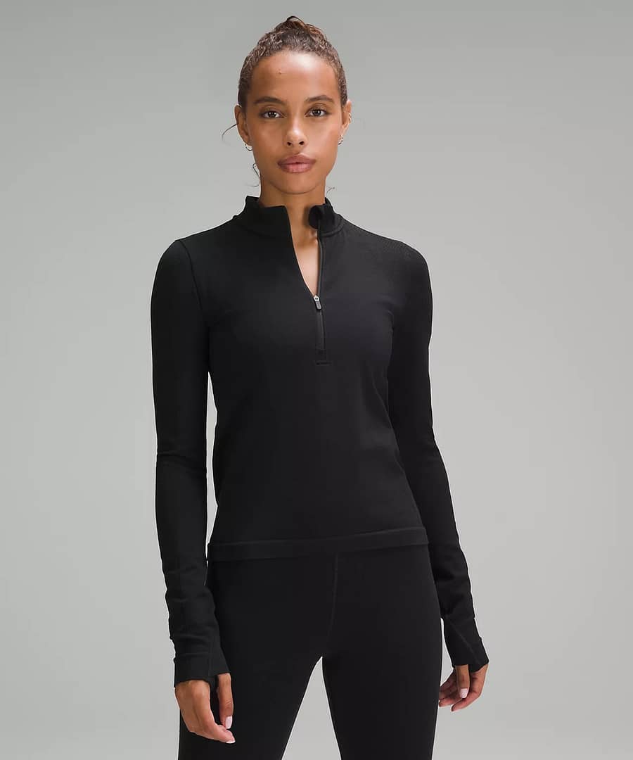 Merino Wool-Blend Base Layer Half Zip 2