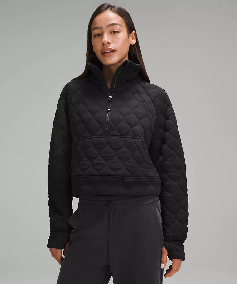 Scuba Oversized Quilted Half Zip