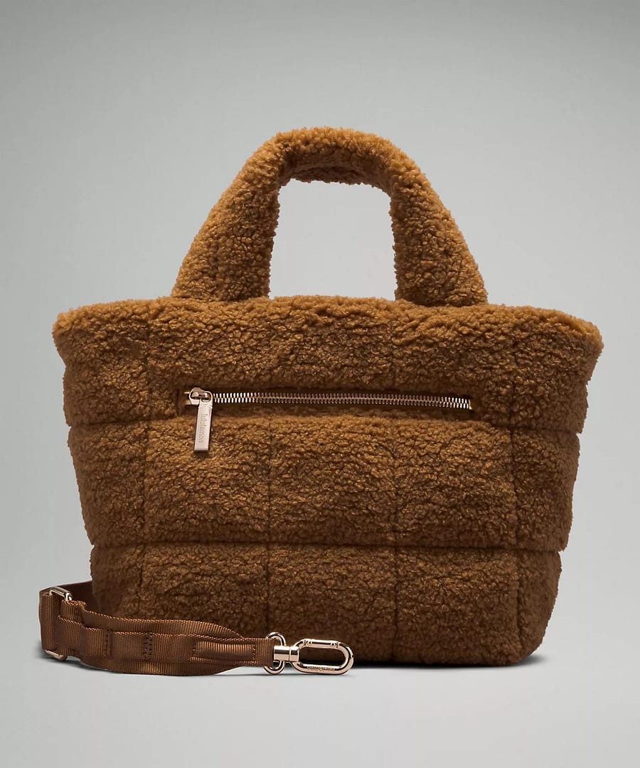 Quilted Grid Crossbody Bag 5L Fleece 3