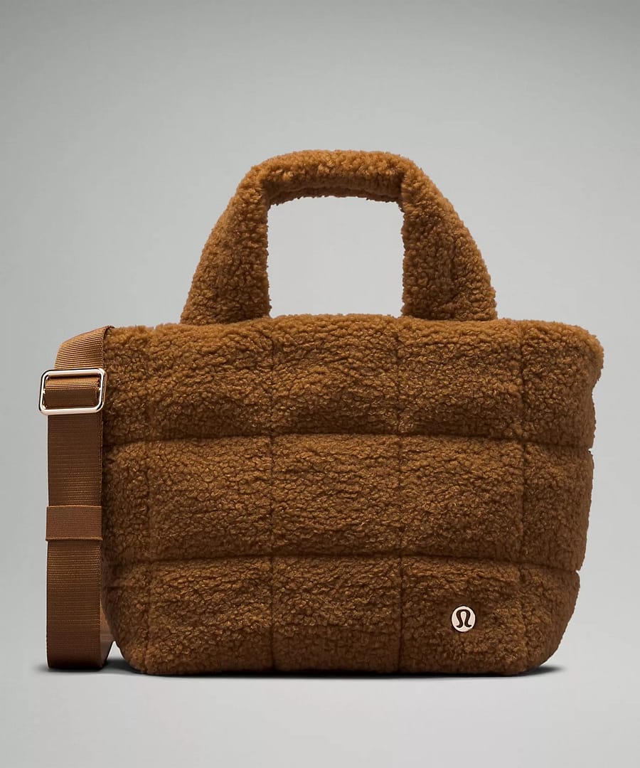 Quilted Grid Crossbody Bag 5L Fleece