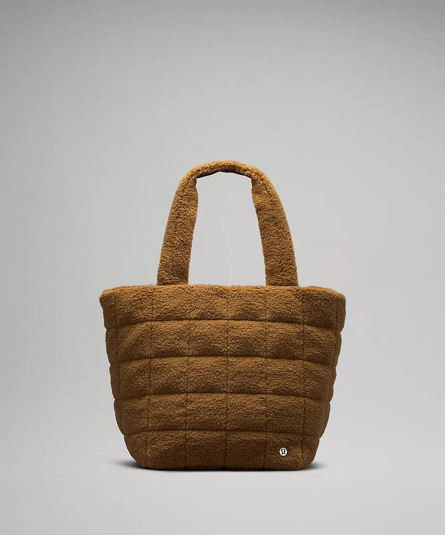 Quilted Grid Tote Bag 26L Fleece