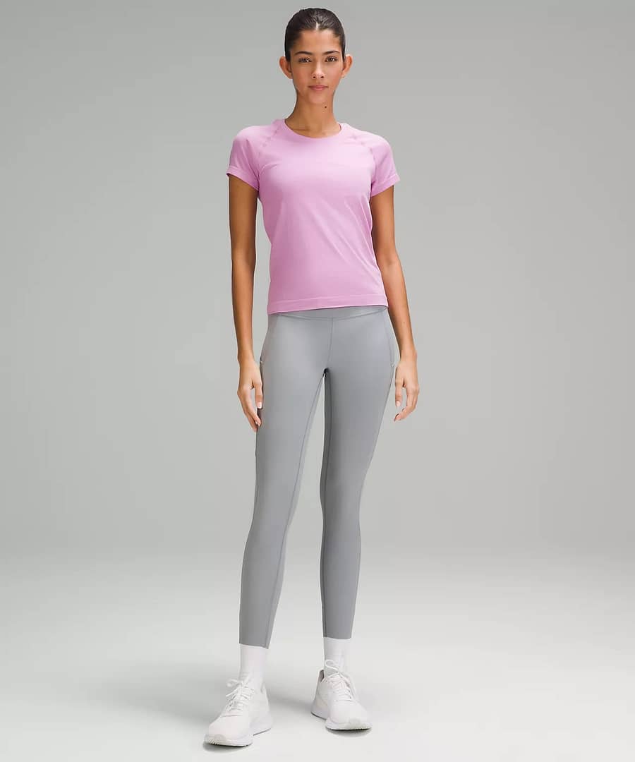 Swiftly Tech Short-Sleeve Shirt 2.0 Race Length dahlia mauve 2