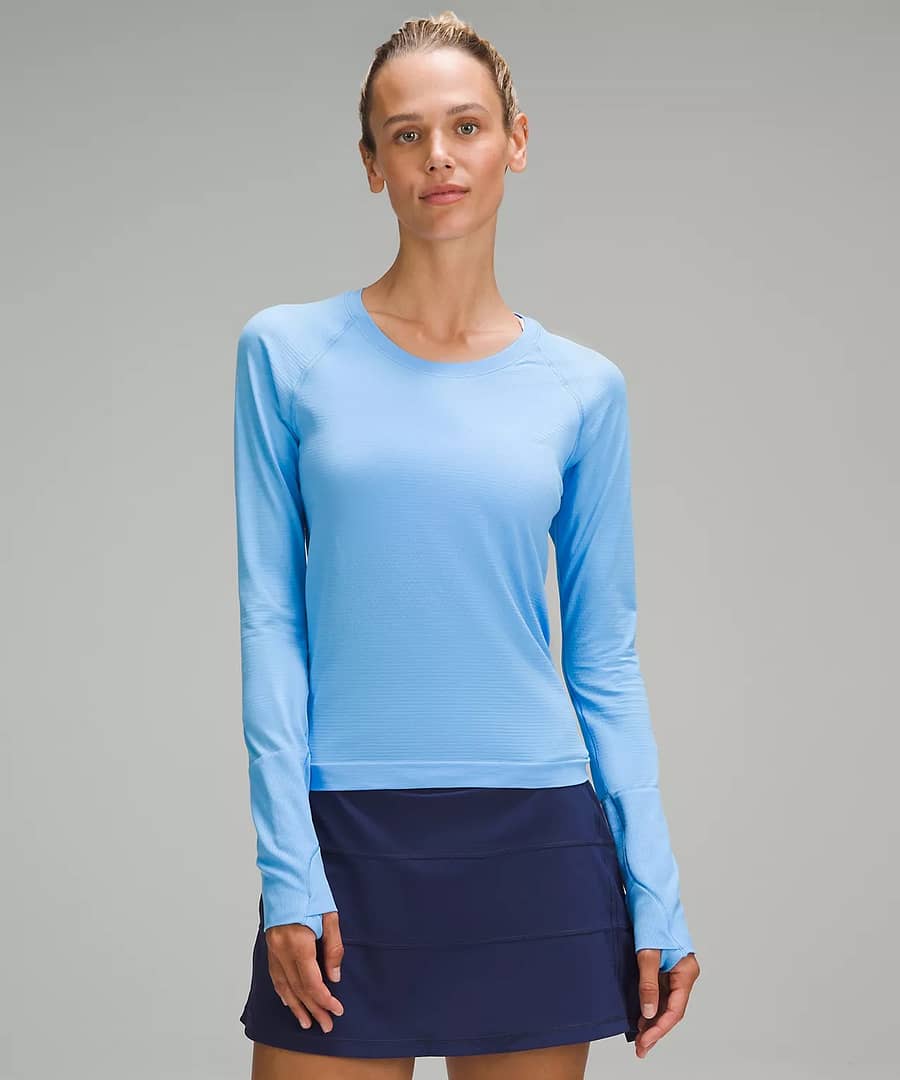 Swiftly Tech Long-Sleeve Shirt 2.0 Race Length - Aero Blue