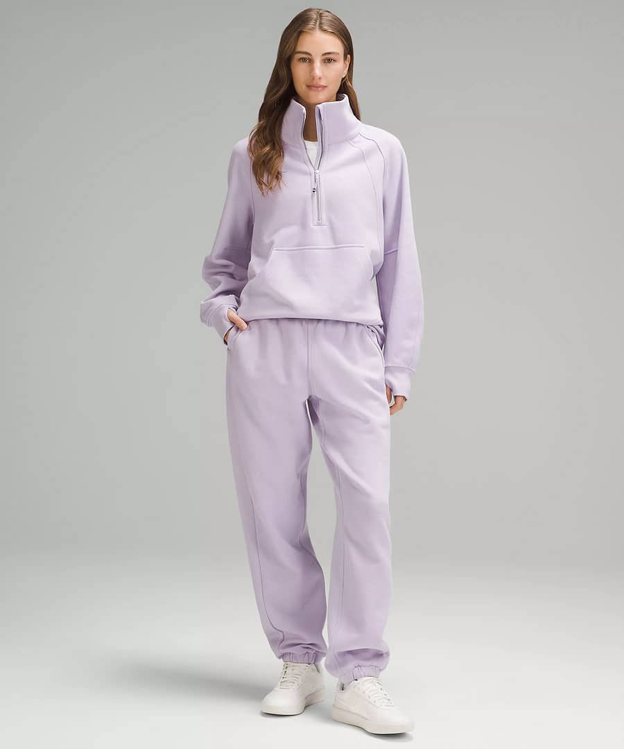 Scuba Oversized Funnel-Neck Half Zip Long lilac ether 2