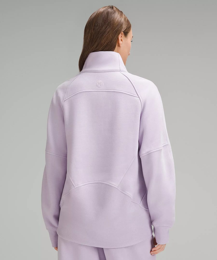 Scuba Oversized Funnel-Neck Half Zip Long lilac ether 3