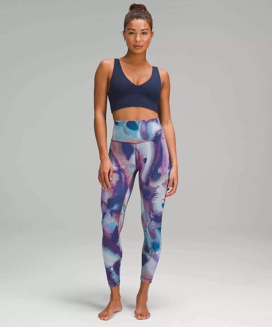 lululemon Align High-Rise Pant 25" Ink Islands Twice Blue Multi