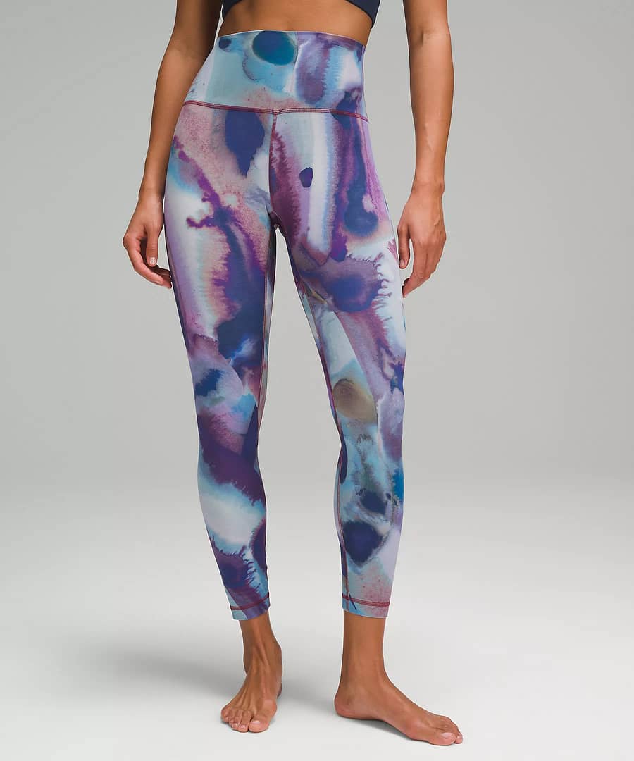 lululemon Align High-Rise Pant 25" Ink Islands Twice Blue Multi