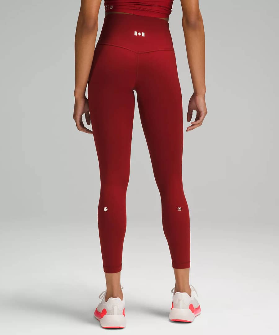 Team Canada lululemon Align™ High-Rise Pant 25" CPC Logo - Dark Sport Red - lululemon Team Canada 2024 Olympics
