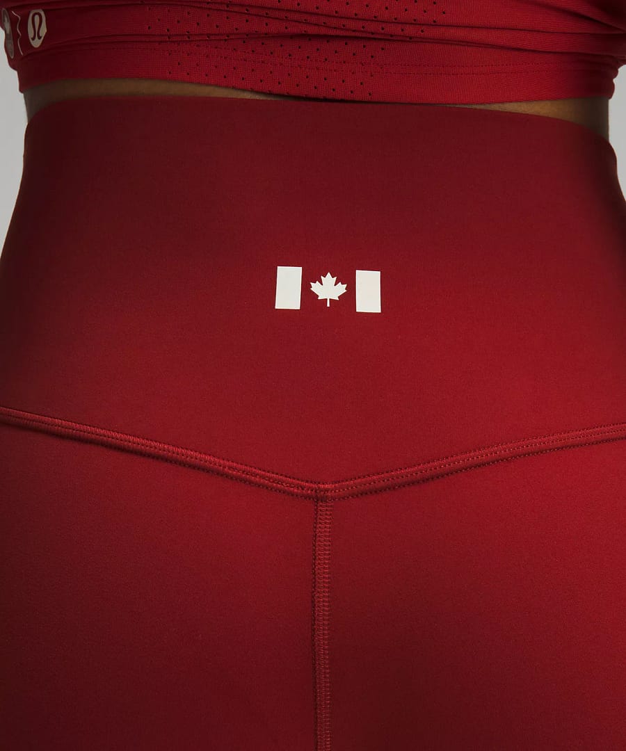 Team Canada lululemon Align™ High-Rise Pant 25" CPC Logo - Dark Sport Red - lululemon Team Canada 2024 Olympics