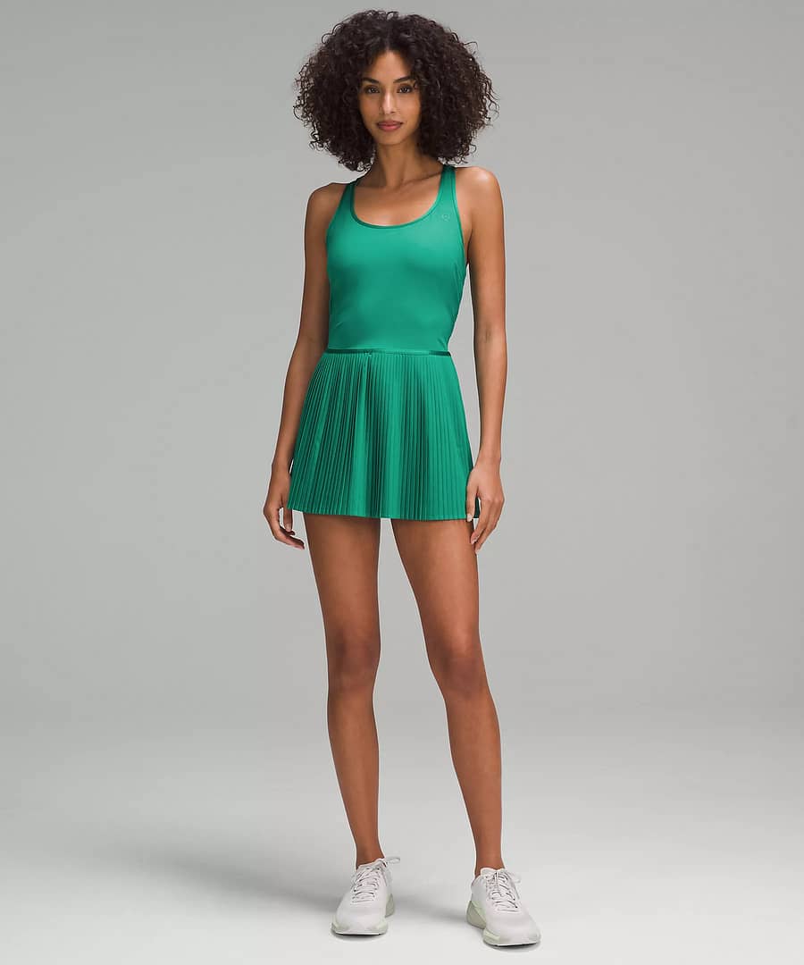 Scoop-Neck Pleated Tennis Dress 3