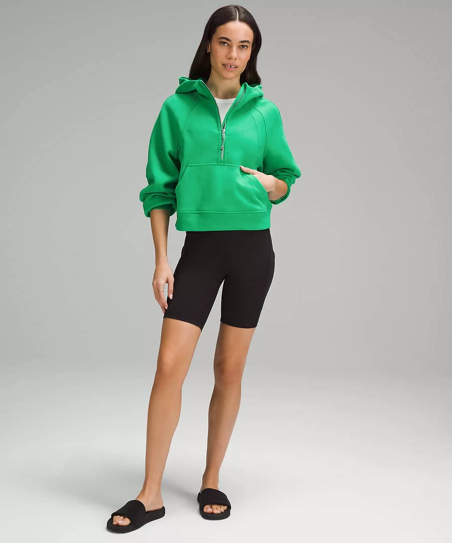 Scuba Oversized Half-Zip Hoodie - green punch 2