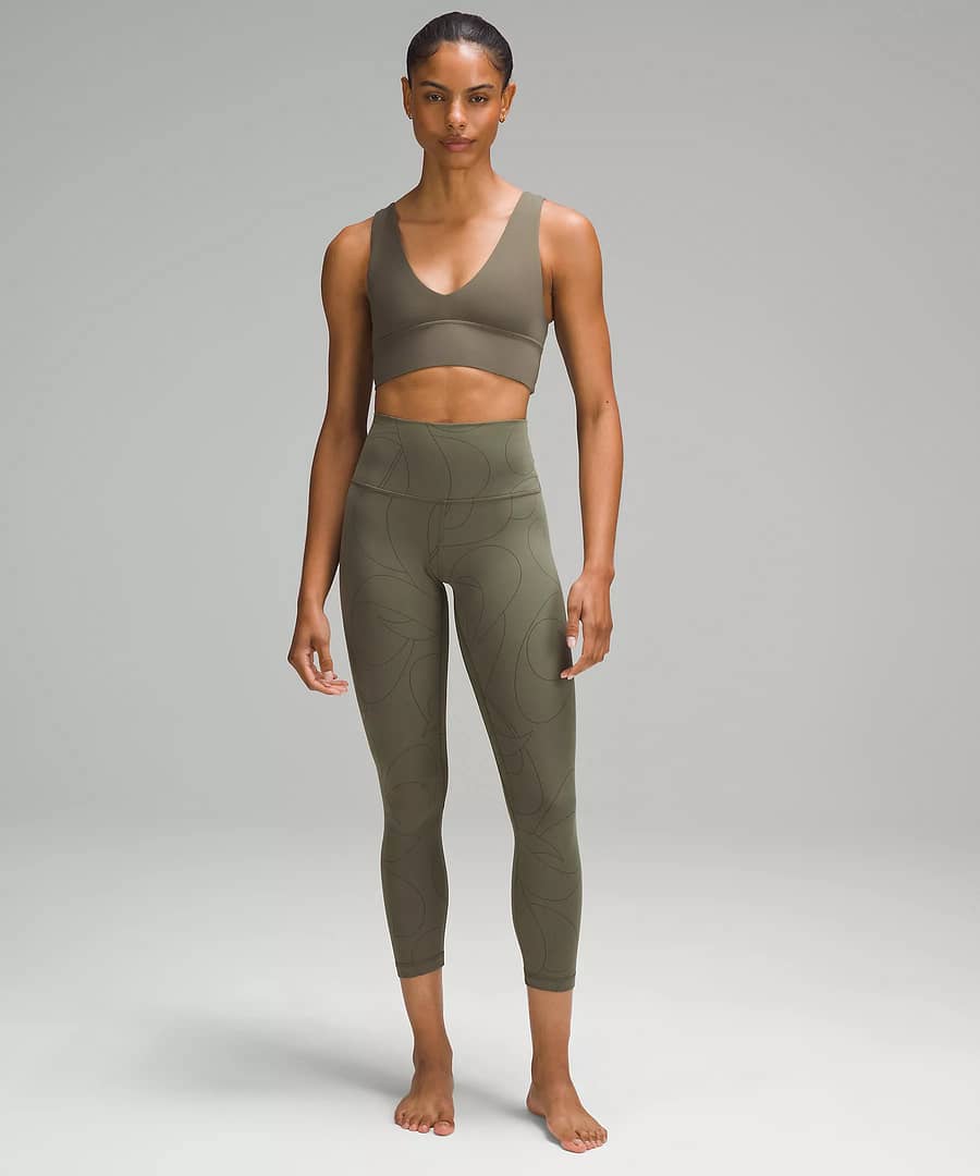 lululemon Align High-Rise Crop 23 Scripted Yogo Army Green:Dark Olive 2