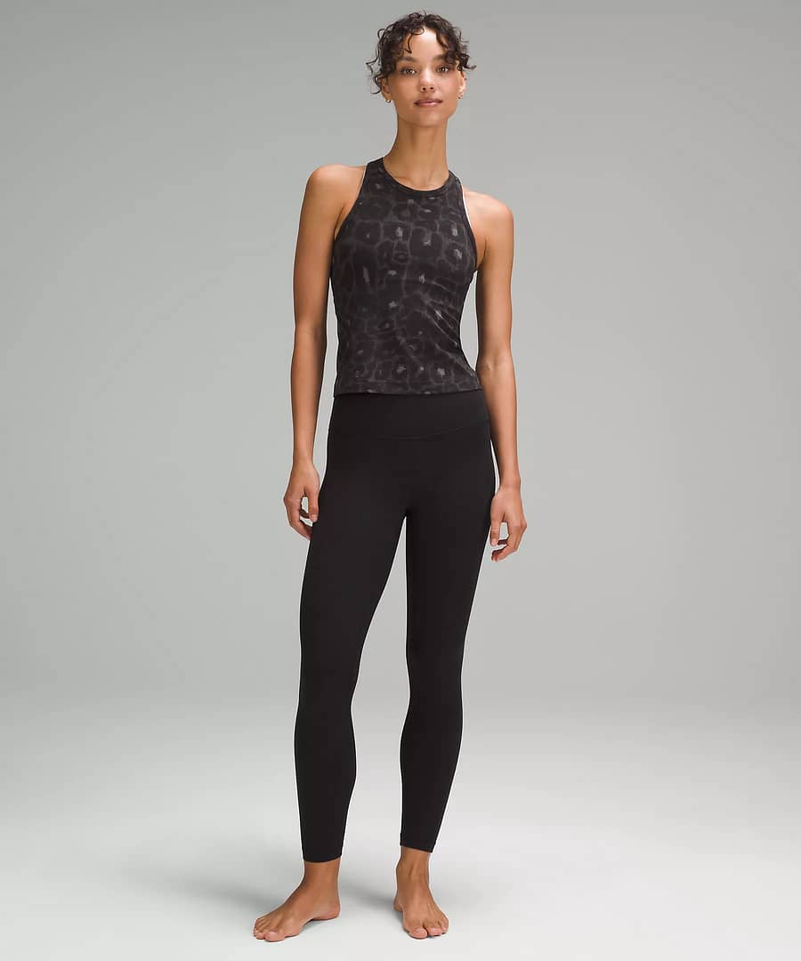 lululemon Align™ Waist-Length Racerback Tank Top - Spray Leopard Black Multi