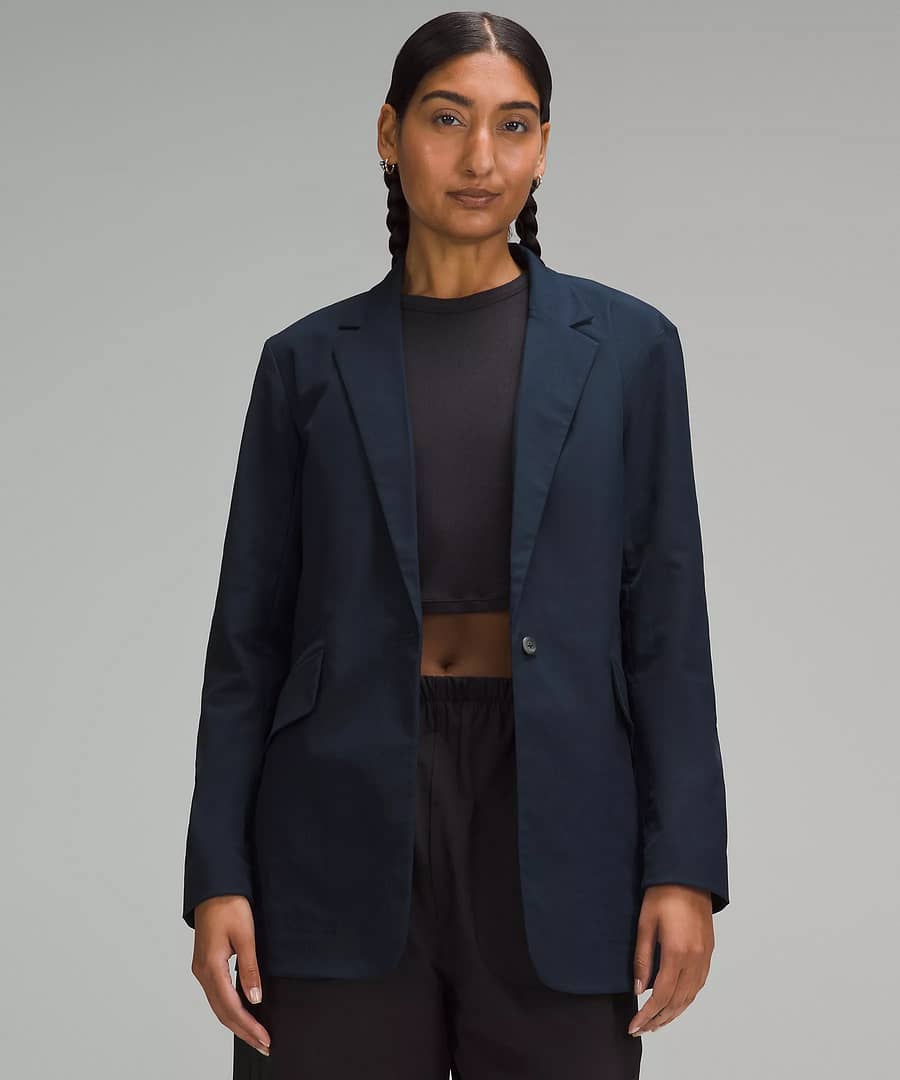 Relaxed-Fit Twill Blazer 2