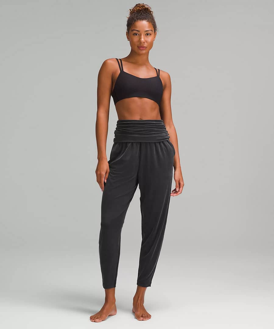 Cupro Foldover Relaxed Yoga Pant 2