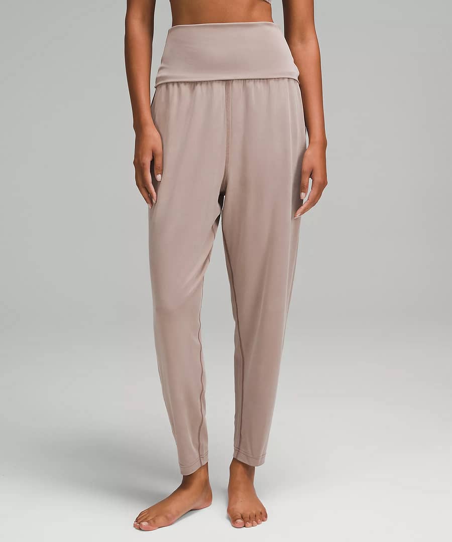 Cupro Foldover Relaxed Yoga Pant 3