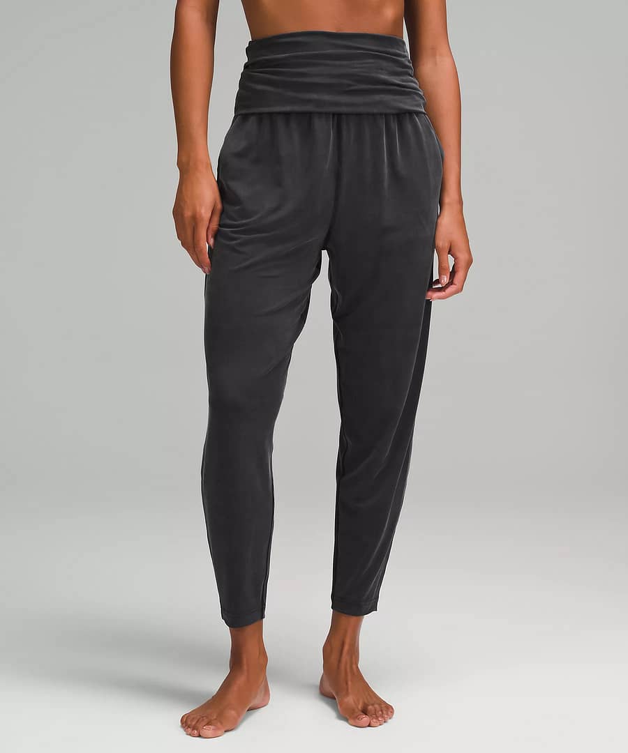 Cupro Foldover Relaxed Yoga Pant