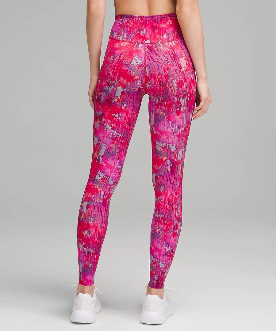 Spliced Weave Tone Pow Pink Multi - Fast and Free High-Rise Tight 3