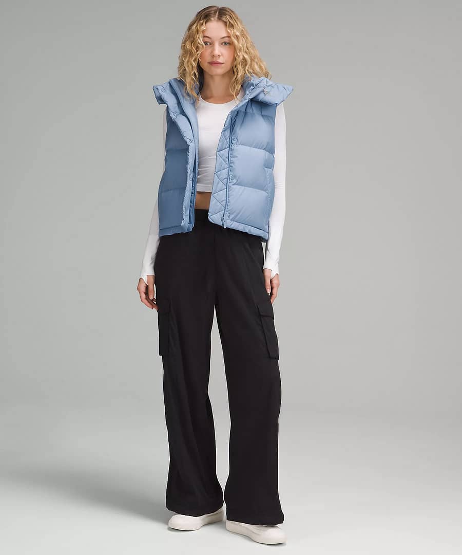 Wunder Puff Cropped Vest blue willow 2