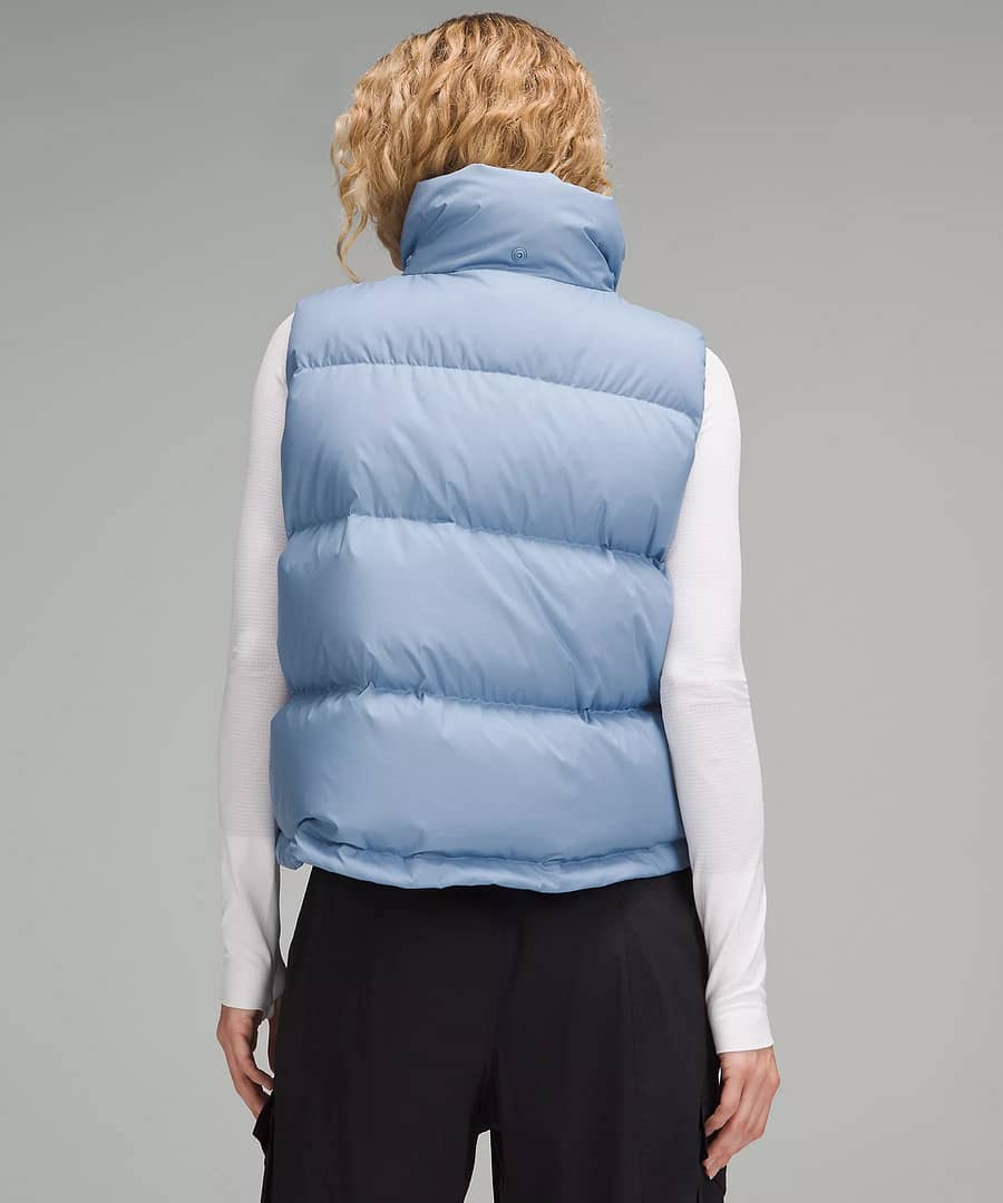 Wunder Puff Cropped Vest blue willow