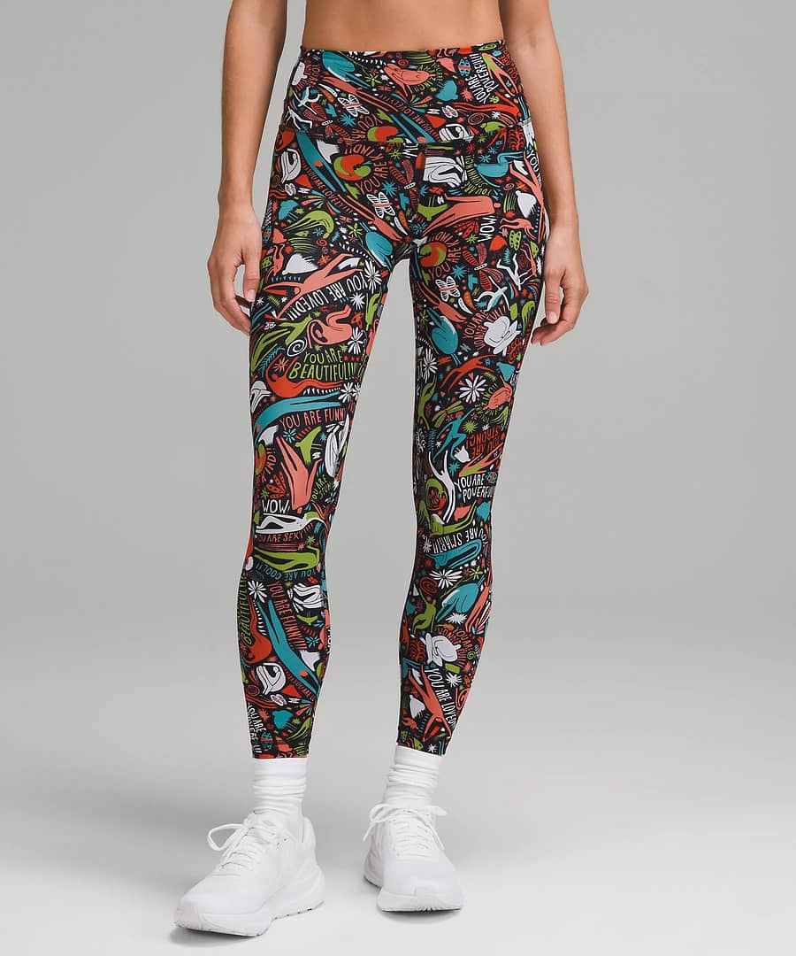 lululemon x Yolande Mutale Wunder Train High-Rise Tight Dancing in the warmth coral kiss multi