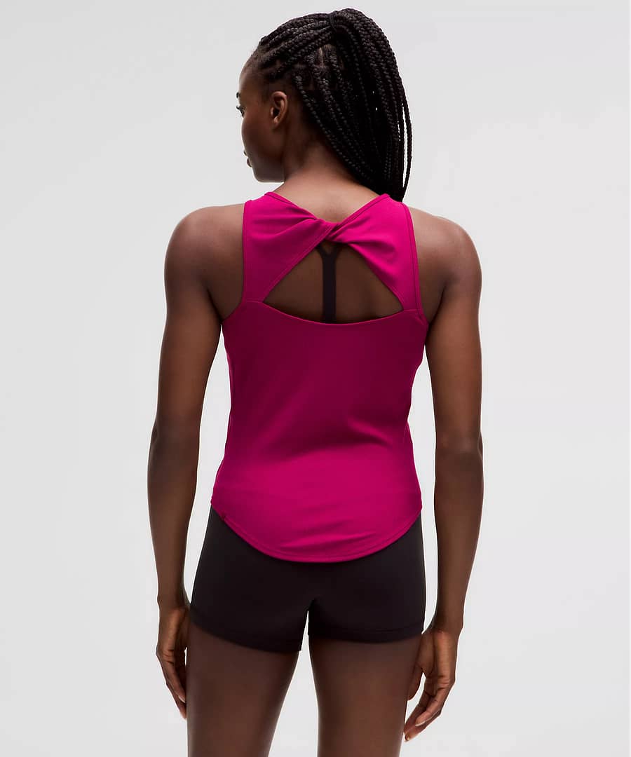 Modal Silk Twist-Back Yoga Tank Top