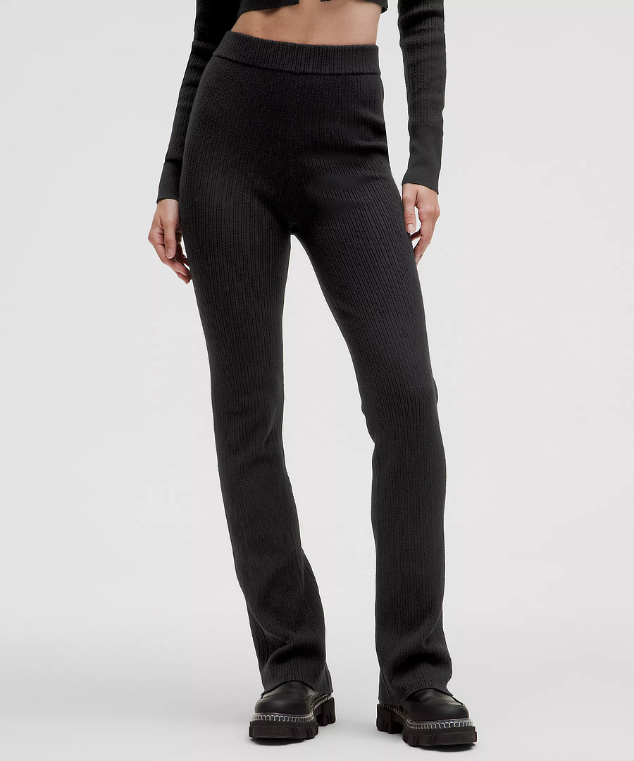 Ribbed Merino Wool-Blend Pant