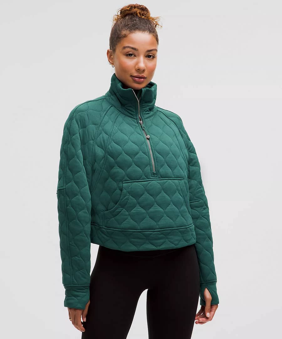 Scuba Oversized Quilted Half Zip