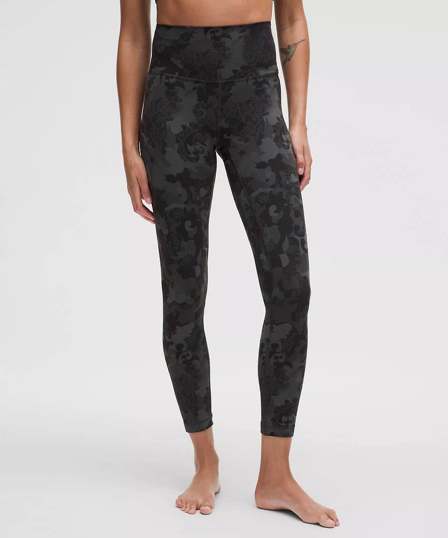 lululemon aligh high-rise pant 24" - Hidden Heritage Lace Black Multi