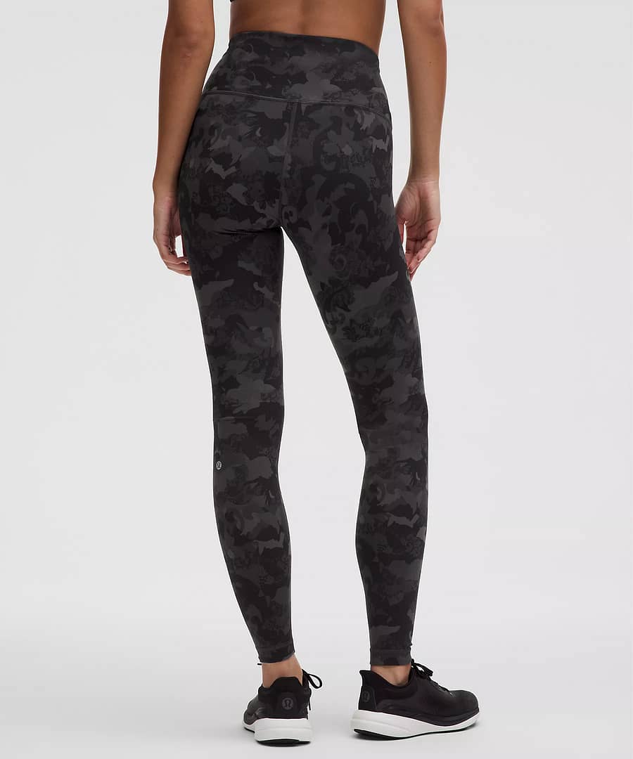 Wunder Train High-Rise Tight 28 - hidden herritage lace black multi - lululemon 3