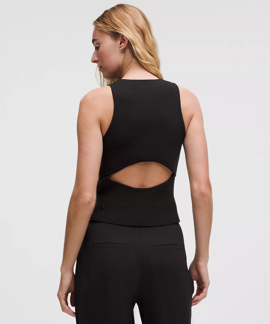 Merino Wool Open-Back Tank Top 3