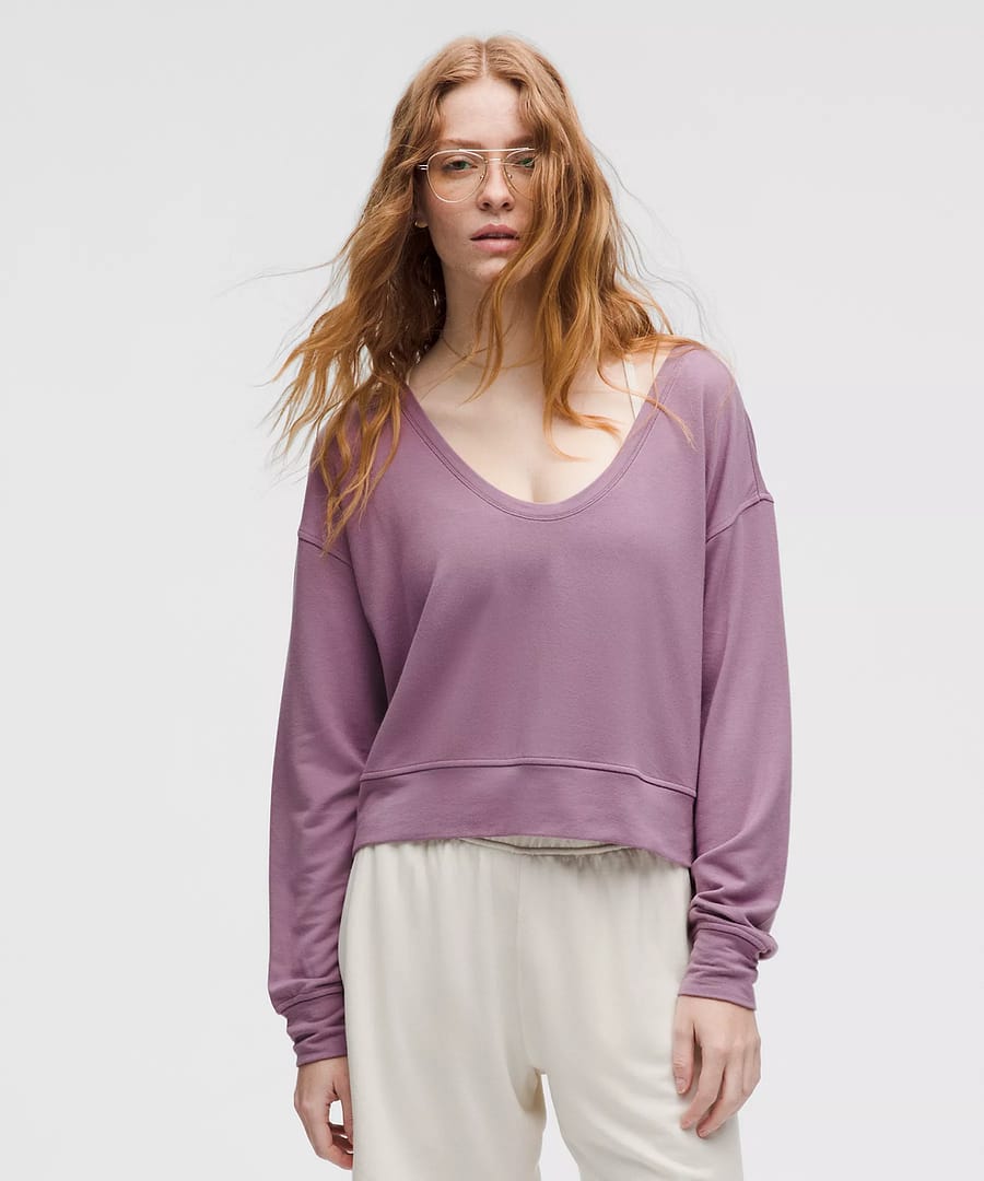 BeCalm Scoop-Neck Pullover