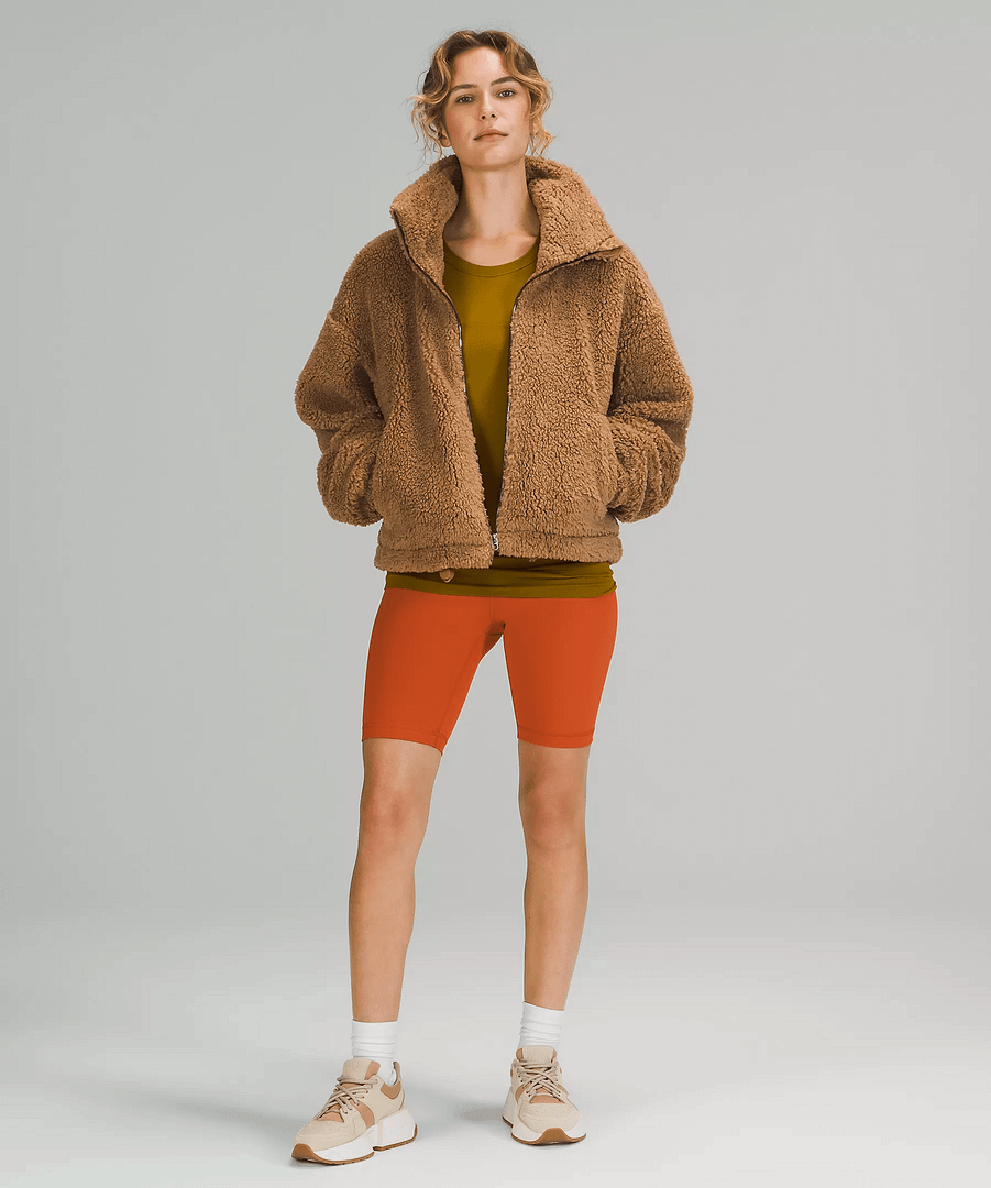 Cinchable Fleece Zip-Up bold beige 2