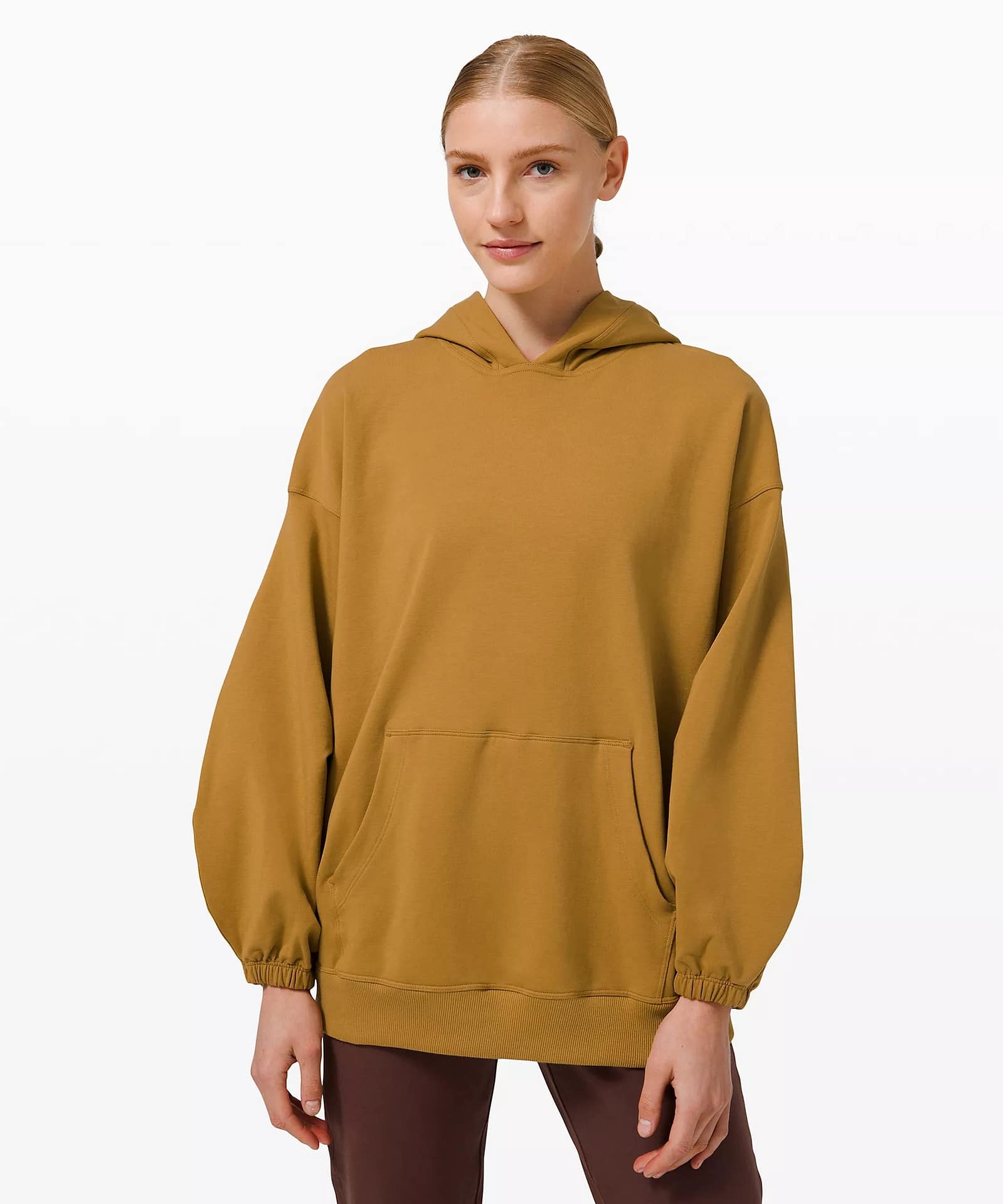 LA Pleated Sleeve Oversized Hoodie