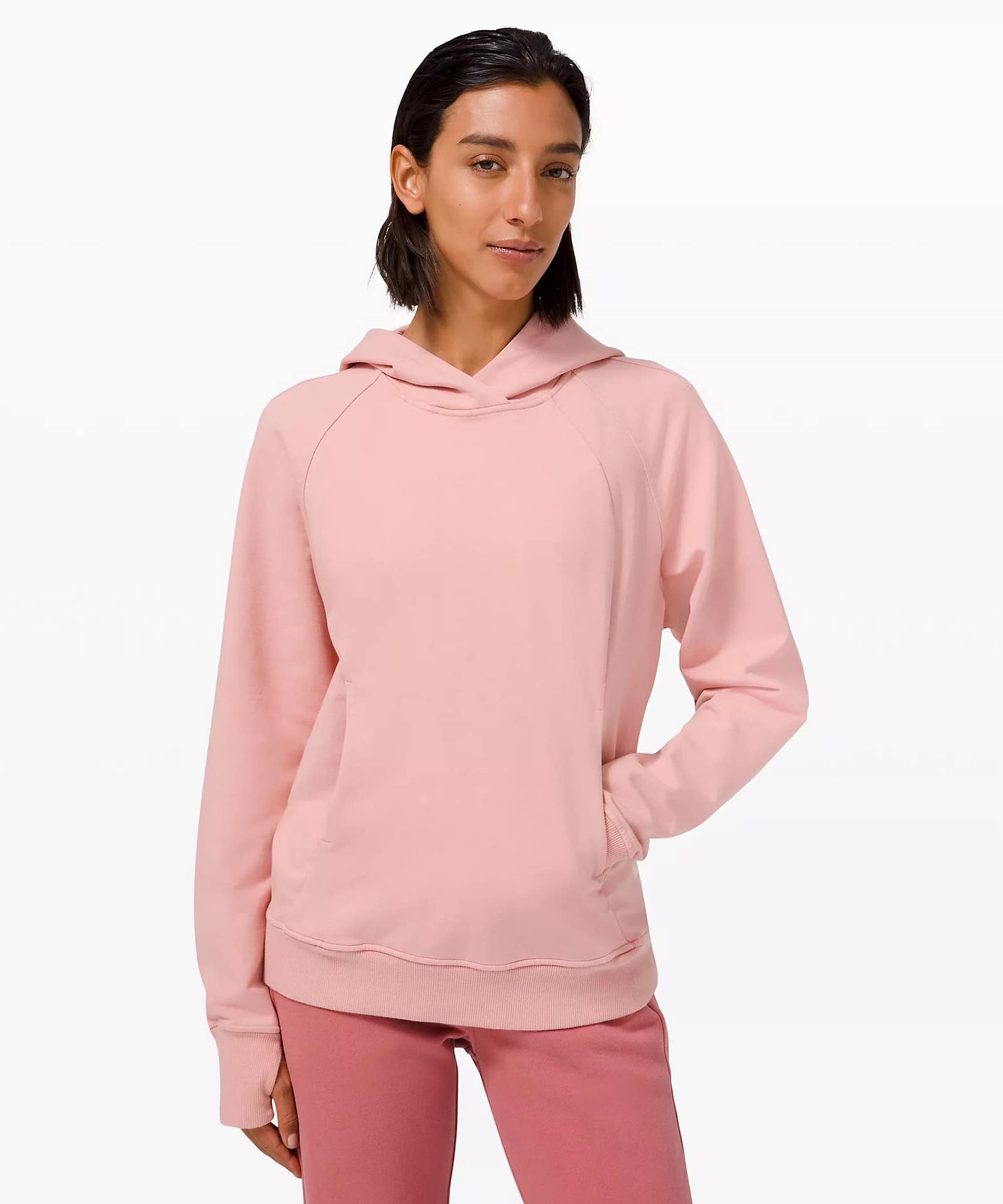 scuba hoodie pullover pink puff