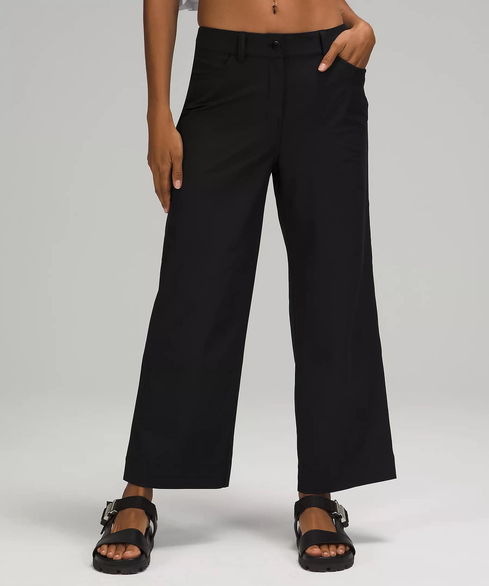 City Sleek 5 Pocket Wide-Leg High Rise 7:8 Length Pant