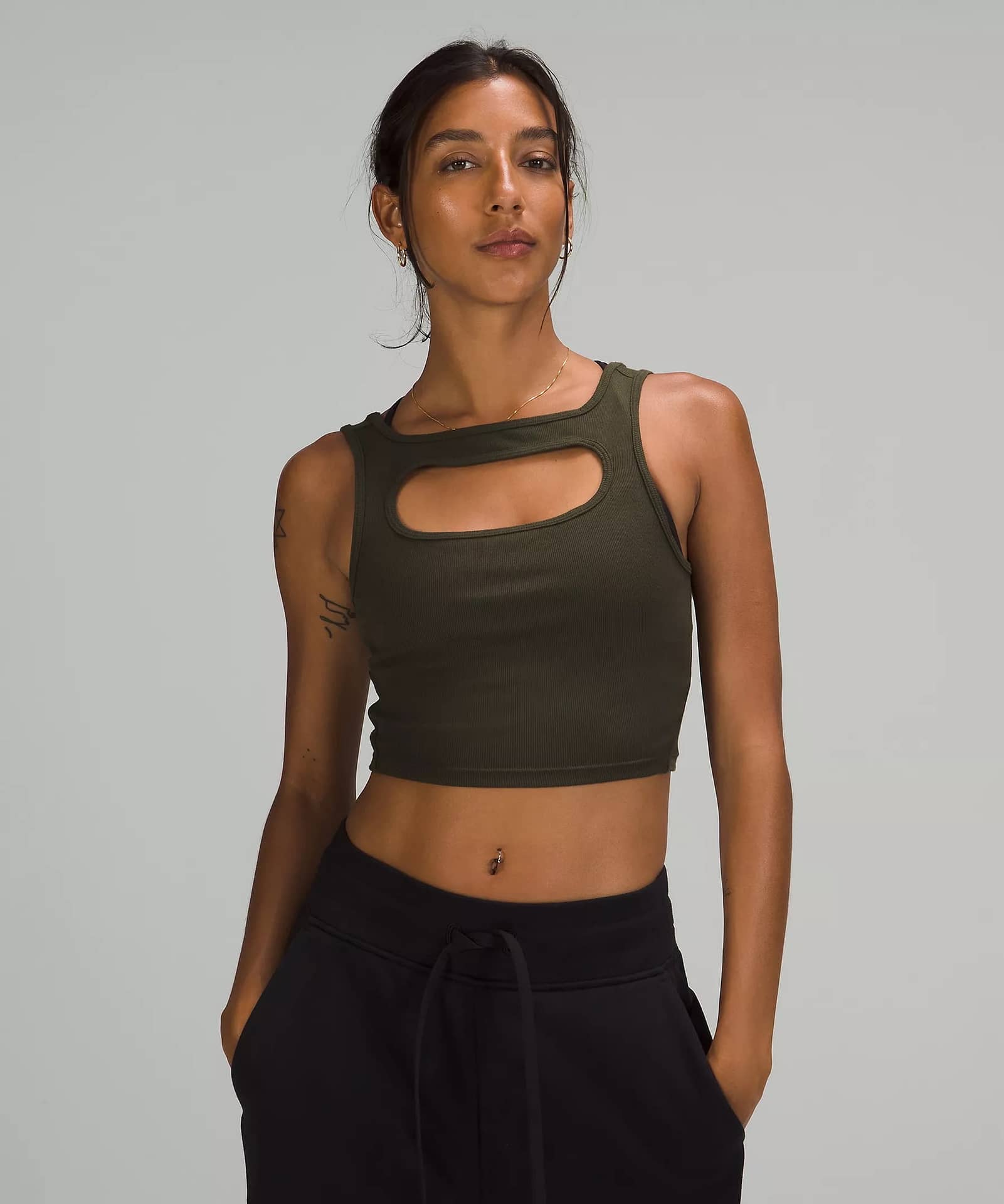 LA Front Cut-Out Crop Tank