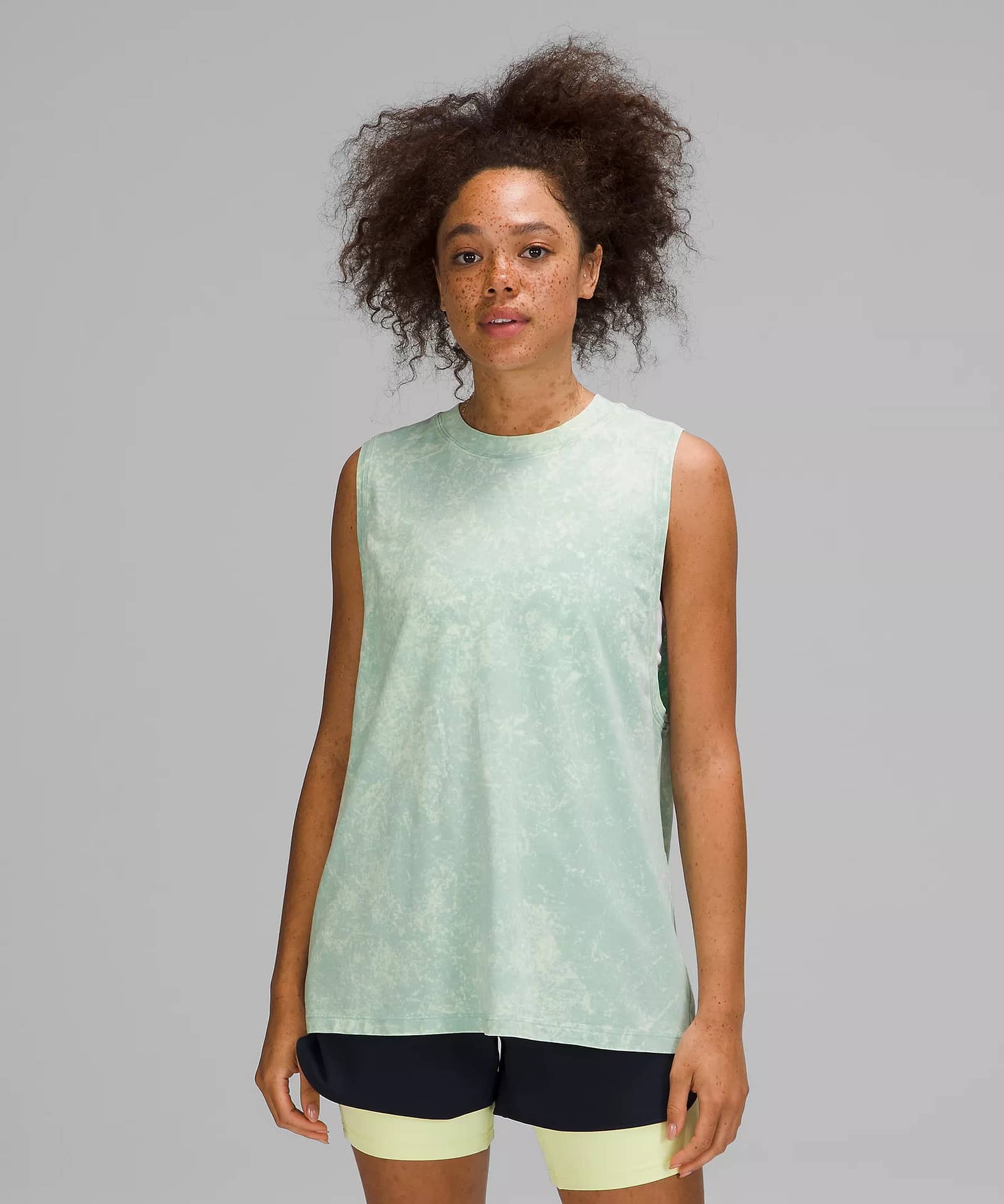 all yours tank top Cloudy Wash Arctic Green