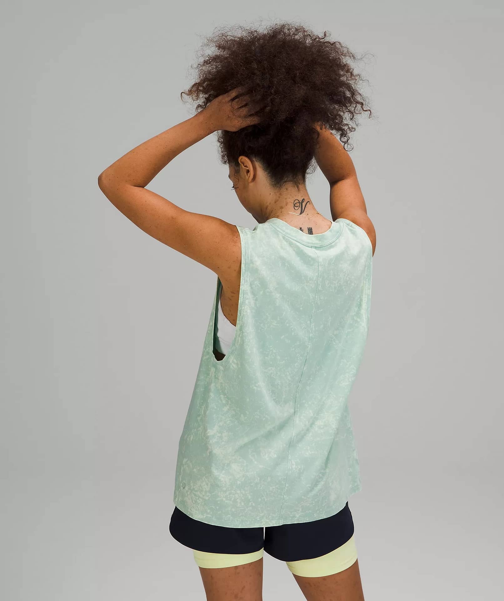 all yours tank top Cloudy Wash Arctic Green 3