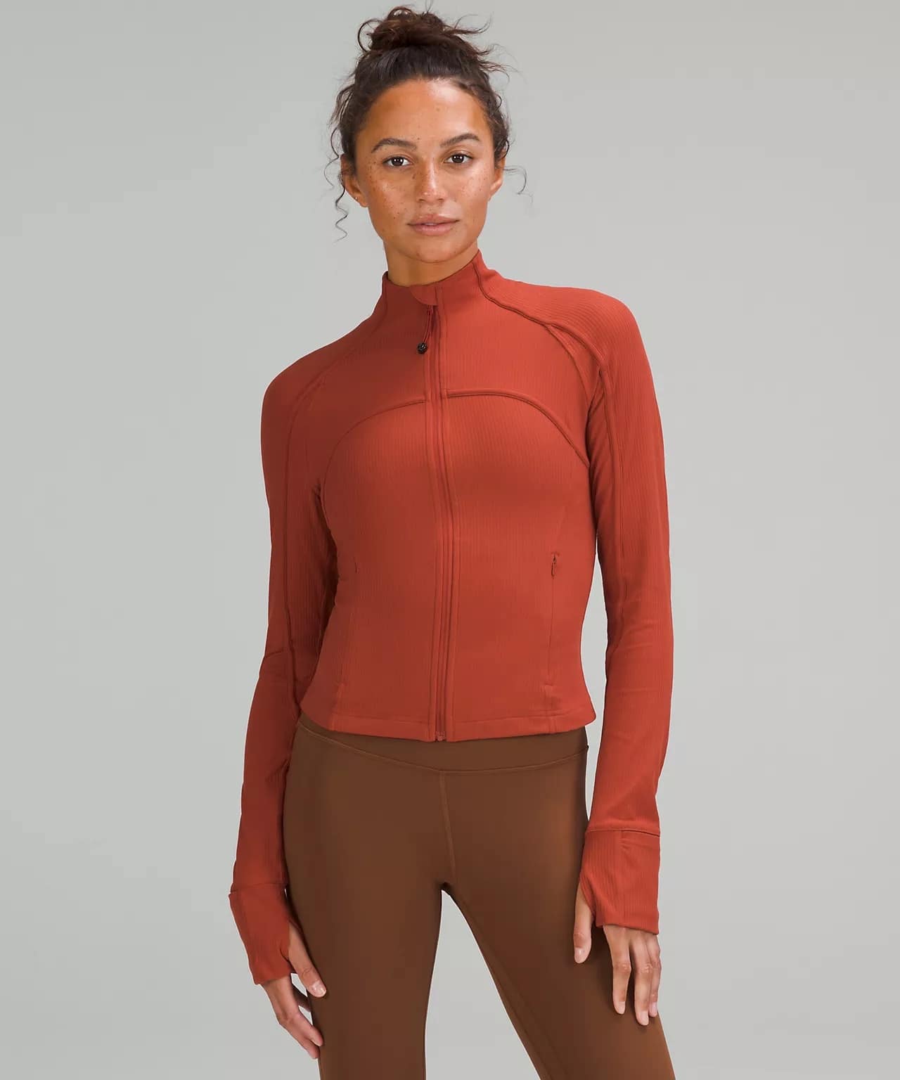 Ribbed Nulu Cropped Define Jacket - cayenne - lululemon