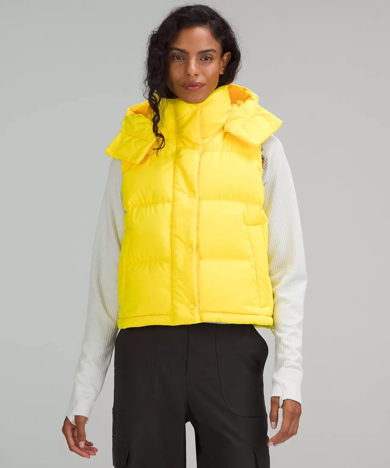 Wunder Puff Cropped Vest - sonic yellow - lululemon cyber monday 2022