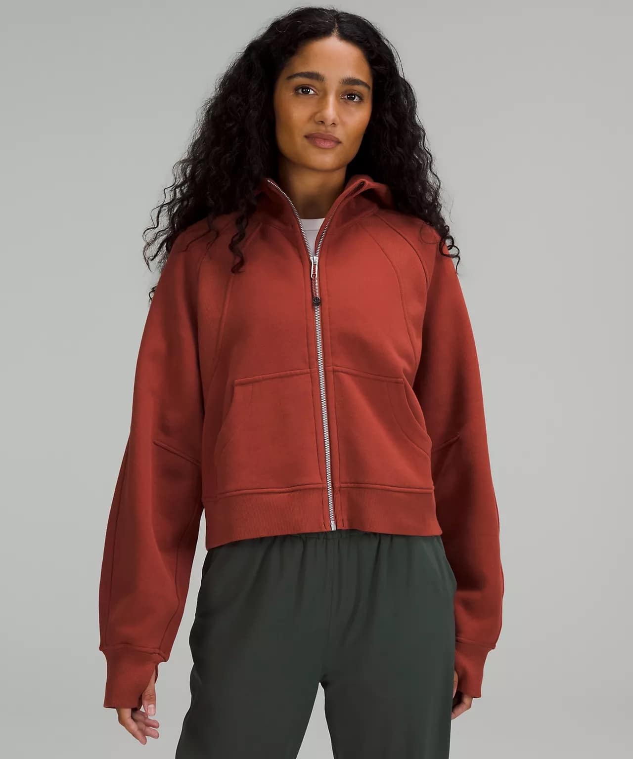 lululemon Scuba Oversized Full Zip Hoodie - cayenne