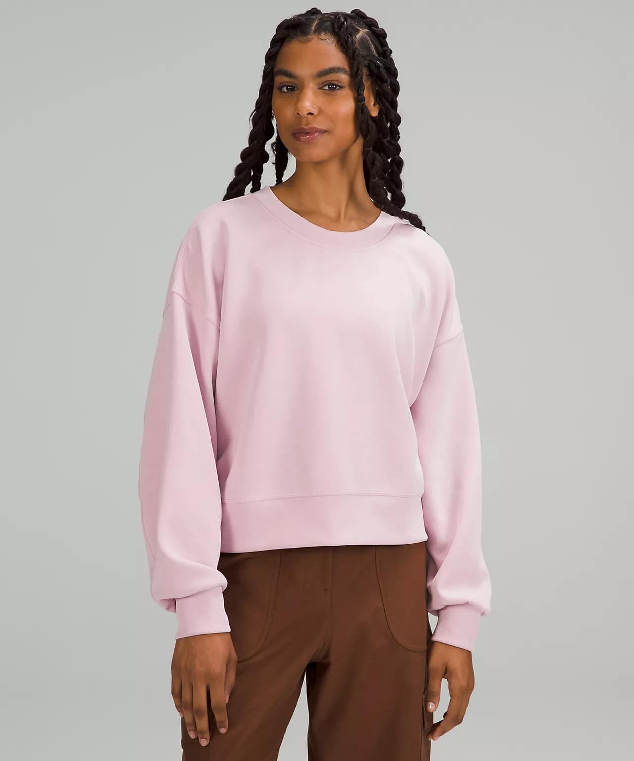 lululemon-cyber-monday-2022-Softstreme-Perfectly-Oversized-Cropped-Crew-pink-peony.